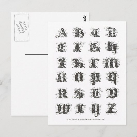 Alphabet Päris 1843 Briefkaart (Voorkant / Achterkant)