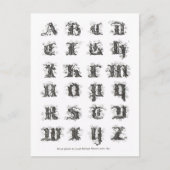 Alphabet Päris 1843 Briefkaart (Voorkant)