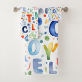 Alphabet Pattern Bad Handdoek (Insitu)