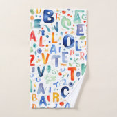 Alphabet Pattern Bad Handdoek (Handdoek)