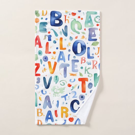 Alphabet Pattern Bad Handdoek (Handdoek)