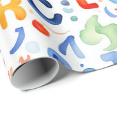 Alphabet Pattern Cadeaupapier (Rol Hoek)