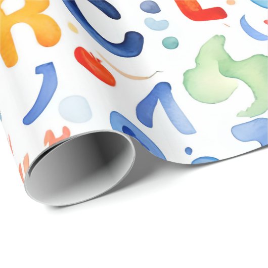 Alphabet Pattern Cadeaupapier (Rol Hoek)