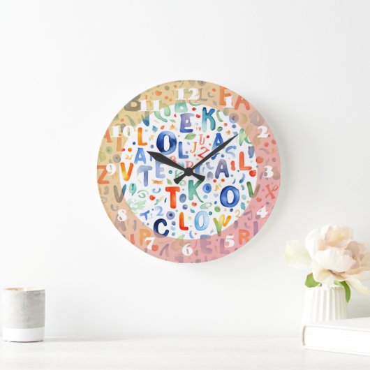 Alphabet Pattern Grote Klok (Huis)