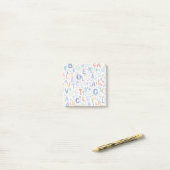 Alphabet Pattern Post-it® Notes (Op bureau)