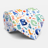 Alphabet Pattern Stropdas (Opgerold)