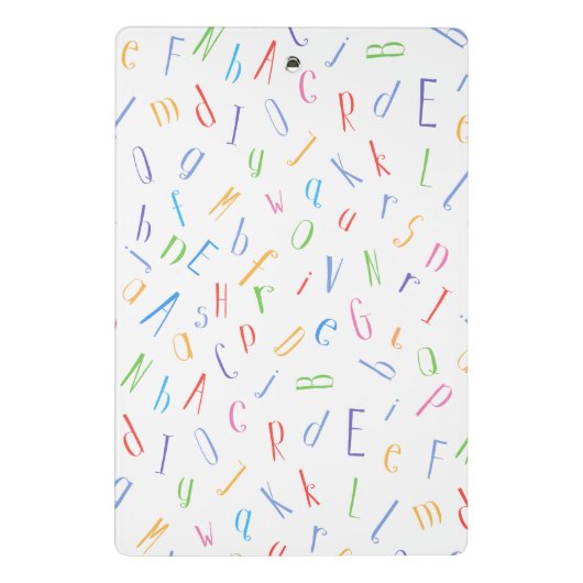 Alphabet Pattern - Substituut leraar / Tutor Mini Klembord (Achterkant)