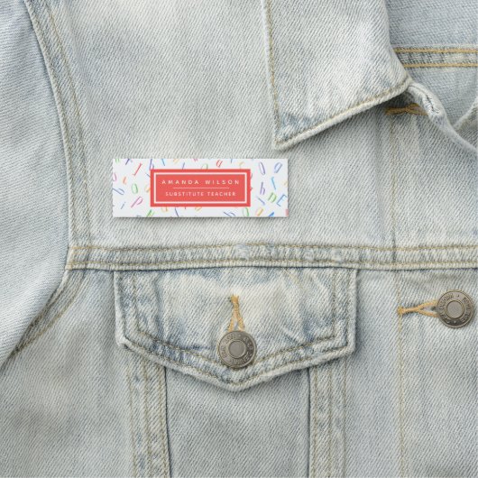 Alphabet Pattern - Substituut leraar / Tutor Naamplaatje (In situ)