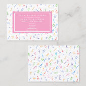 Alphabet Pattern - Substituut leraar / Tutor Visitekaartje (Voorkant / Achterkant)