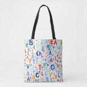 Alphabet Pattern Tote Bag (Voorkant)