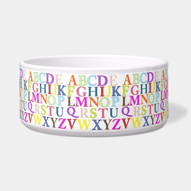 Alphabet Pet Bowl Voerbakje (Voorkant)