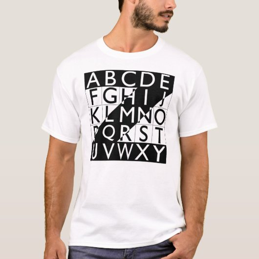 "Alphabet Piece", 2003 T-shirt (Voorkant)