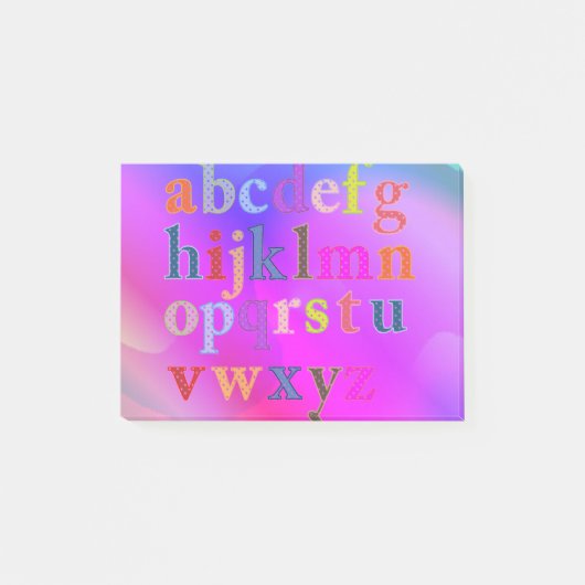 Alphabet Post Note (Voorkant)