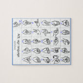 ALPHABET-puzzel SIGN TAAL Legpuzzel (Horizontaal)