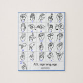 ALPHABET-puzzel SIGN TAAL Legpuzzel (Verticaal)