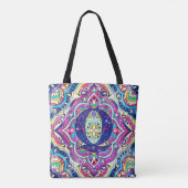 Alphabet Q mandala Tote Bag (Achterkant)