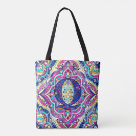 Alphabet Q mandala Tote Bag