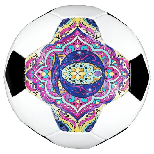 Alphabet Q mandala Voetbal (Gedraaid)