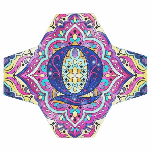 Alphabet Q mandala Voetbal (Enkel)