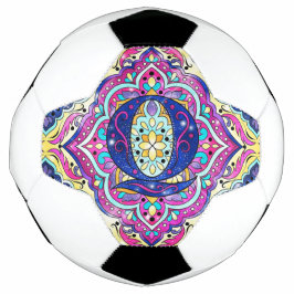 Alphabet Q mandala Voetbal