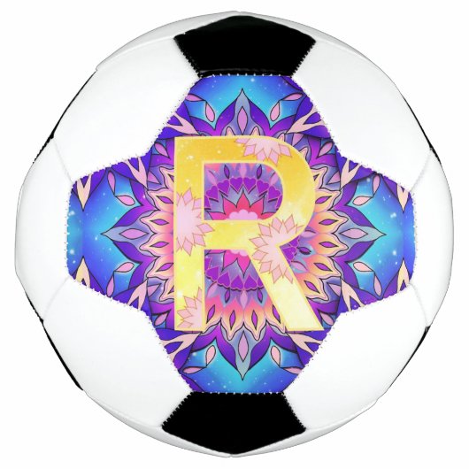 Alphabet R mandala Voetbal (Voorkant)