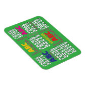 Alphabet Rainbow Green Refrigerator Magneet (Rechterzijde)