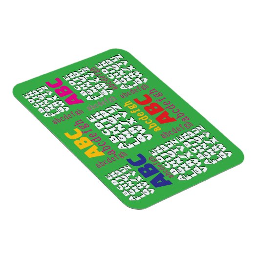 Alphabet Rainbow Green Refrigerator    Magneet (Rechterzijde)