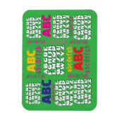 Alphabet Rainbow Green Refrigerator Magneet (Verticaal)