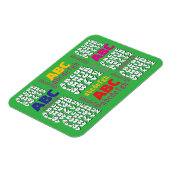 Alphabet Rainbow Green Refrigerator Magneet (Linkerzijde)