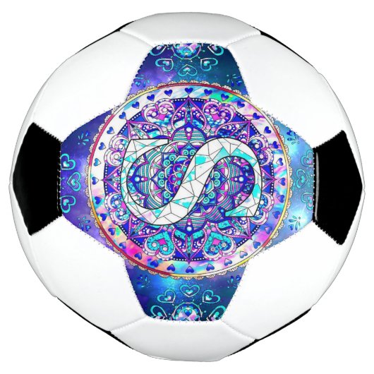 Alphabet S mandala Voetbal (Gedraaid)