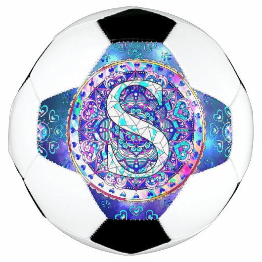 Alphabet S mandala Voetbal (Voorkant)