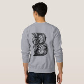 Alphabet Shirt met Letter B Basic Sweatshirt (Achterkant volledig)