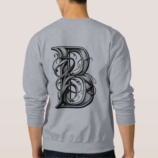 Alphabet Shirt met Letter B Basic Sweatshirt (Achterkant)