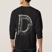 Alphabet Shirt met Letter D Basic Sweatshirt (Achterkant)