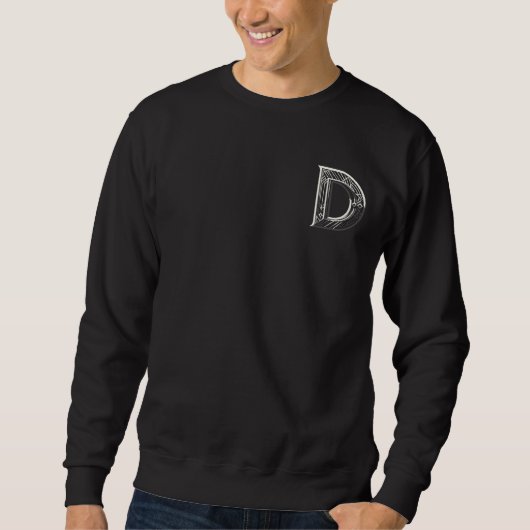 Alphabet Shirt met Letter D Basic Sweatshirt (Voorkant)