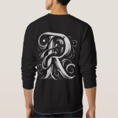 Alphabet Shirt met Letter R Basic Sweatshirt (Achterkant)