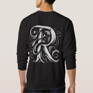 Alphabet Shirt met Letter R Basic Sweatshirt