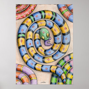 Alphabet Snake Poster uit Denis Gaston Art