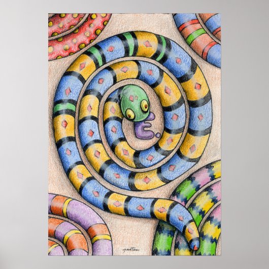 Alphabet Snake Poster uit Denis Gaston Art (Voorkant)