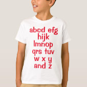 Alphabet Song Boy's T-Shirt (Voorkant)