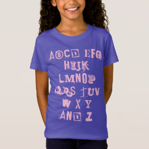 Alphabet Song (geknepen brieven) Girls T-Shirt