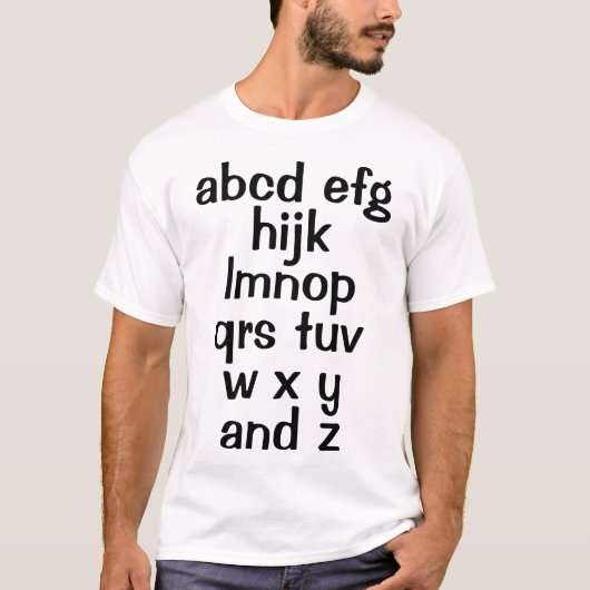Alphabet Song Mannen T-Shirt (Voorkant)