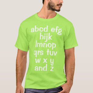 Alphabet Song Mannen T-Shirt