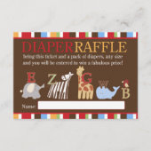 Alphabet Soup ABC Baby shower Diaper Raffle Card Informatiekaartje (Voorkant)