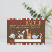 Alphabet Soup ABC Baby shower Diaper Raffle Card Informatiekaartje (Staand voorkant)
