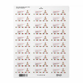 Alphabet Soup ABC Bird Aangepaste Adresetiketten Etiket (Full Sheet)