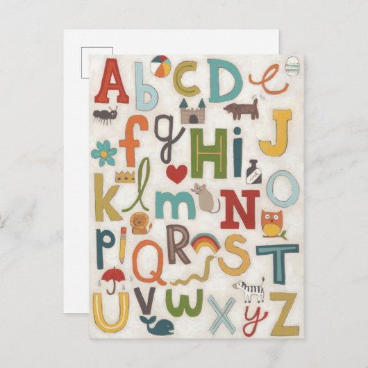 Alphabet Soup Briefkaart (Voorkant / Achterkant)