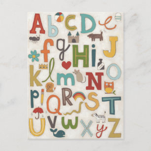 Alphabet Soup Briefkaart