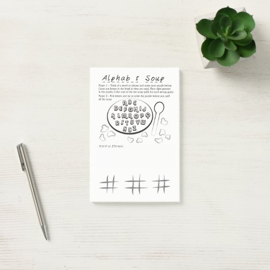 Alphabet Soup Game Pad Post-it® Notes (Kantoor)