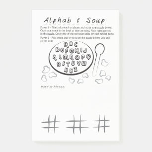 Alphabet Soup Game Pad Post-it® Notes